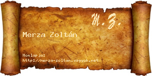 Merza Zoltán névjegykártya