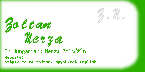 zoltan merza business card